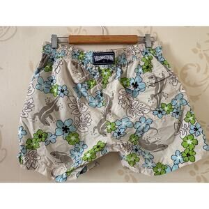 Mens Size Large Vilebrequin Salmander Floral Trunks